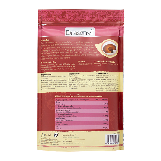 Reishi Økologisk 100g | Kinesisk pulver | Ro + Immunitet | Drasanvi
