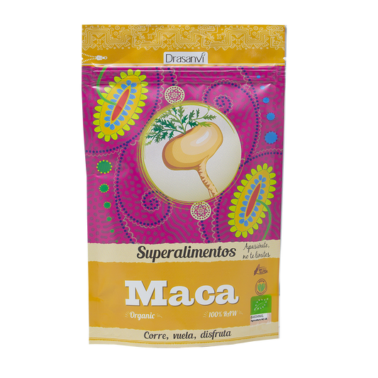 Maca Økologisk 225 g | Peruviansk pulver | naturlig energi | Drasanvi
