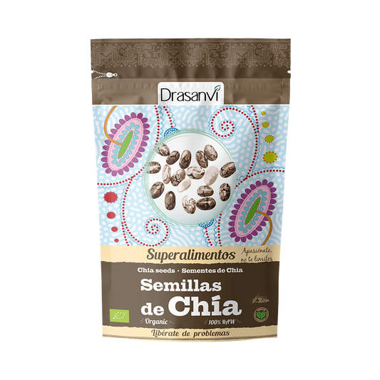 Chia Økologisk 250g | Paraguayansk Frø | Omega 3-6-9 + Fiber | Drasanvi