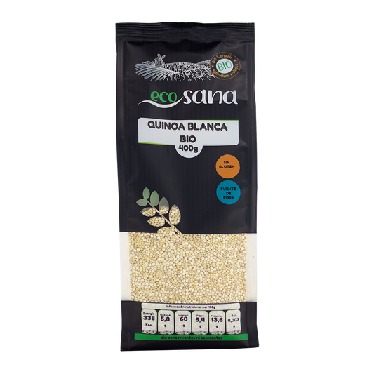 Quinoa Hvite Frø Økologisk 400g | Boliviansk frø | Protein | Ecosana