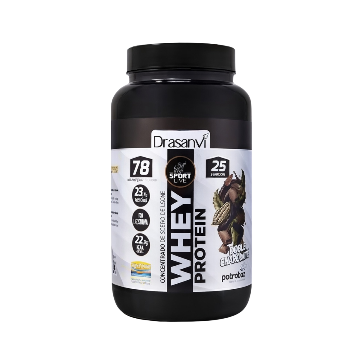 Whey Protein Concentrada Doble Chocolate 750 g Sport Live