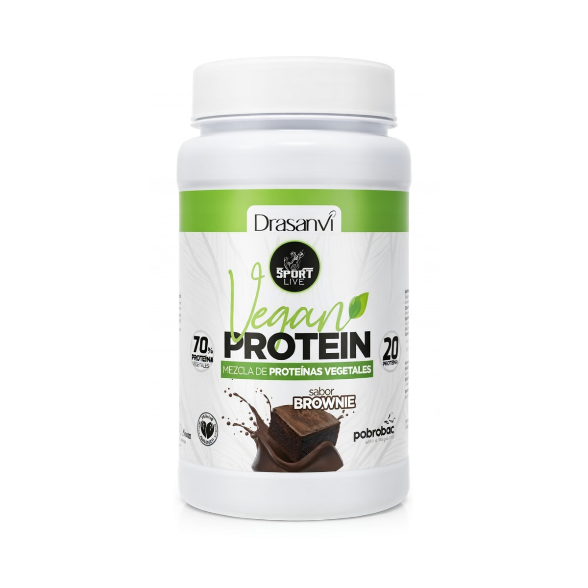 Proteína Vegana Brownie 600 g Sport Live